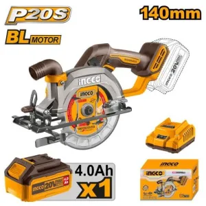 Ingco 5″ Cordless Lithium Ion Circular Saw 20V - CSLI14021