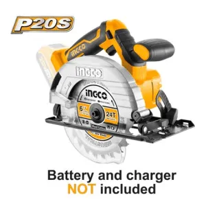 Ingco 7″ Cordless Lithium Ion Circular Saw 20V - CSLI1401