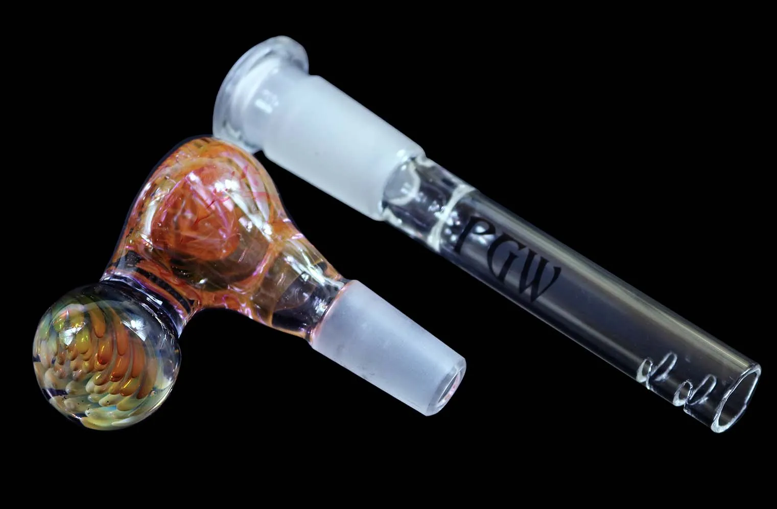 Inside out Silver & Gold Fumed Bong by Phil Sundling and @Ck_glass