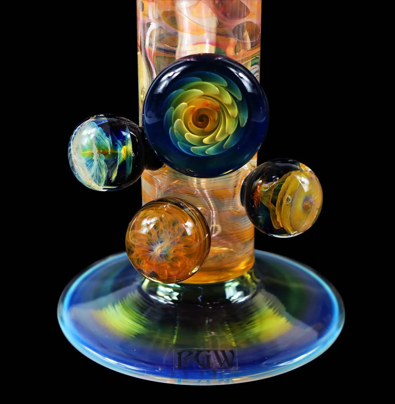 Inside out Silver & Gold Fumed Bong by Phil Sundling and @Ck_glass