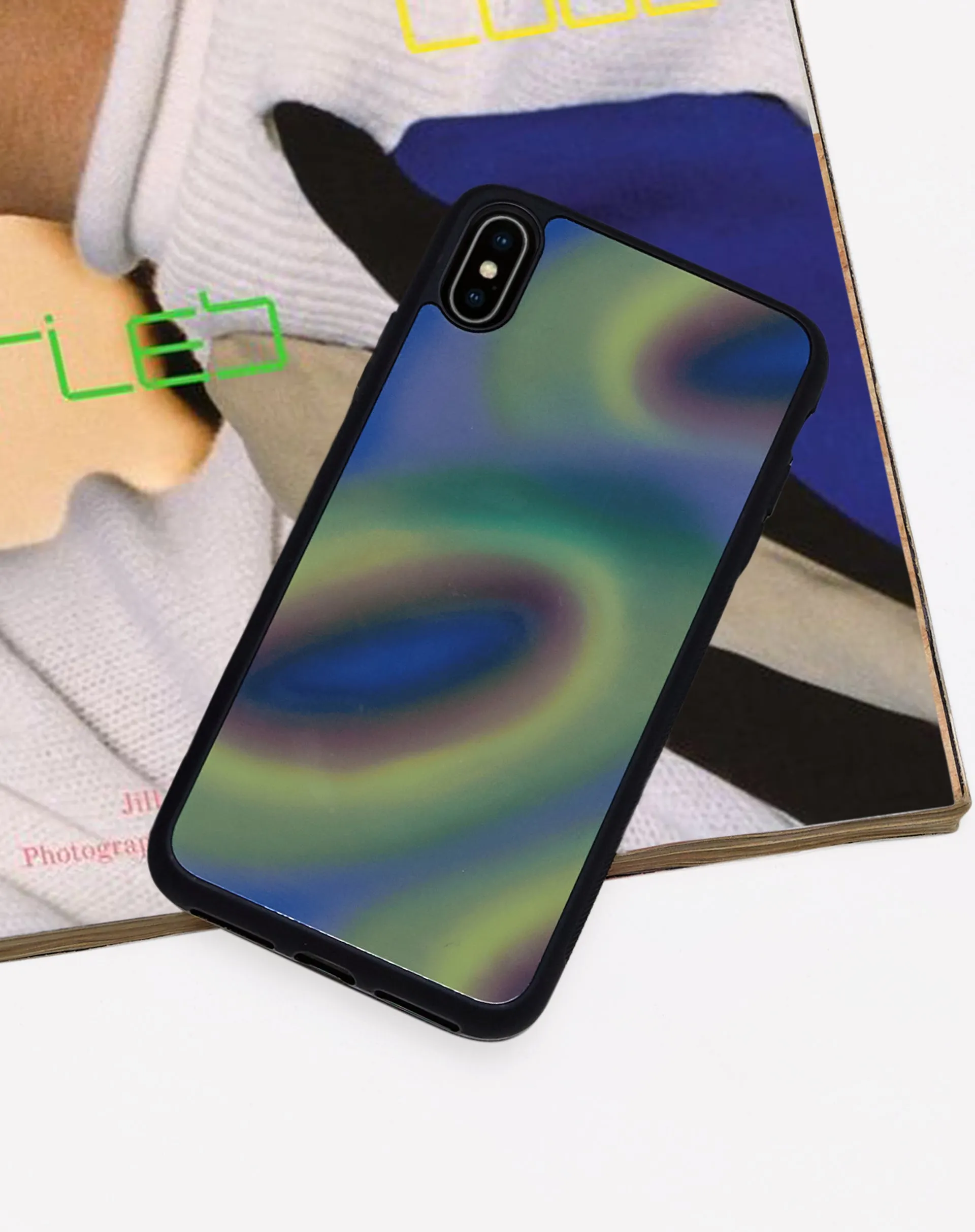 Iphone Case in Triple Orb Blue and Green