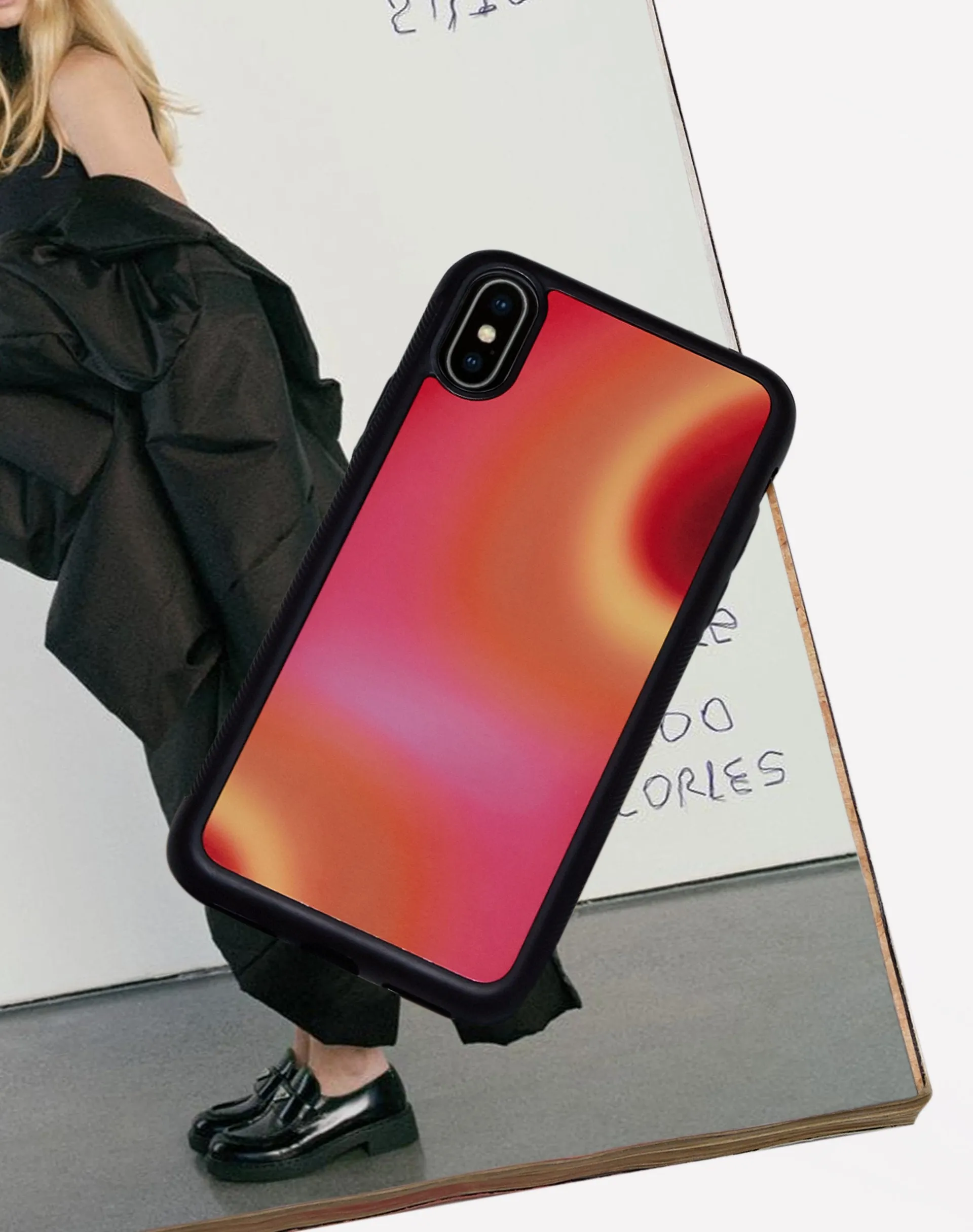 Iphone Case in Triple Orb Pink and Red
