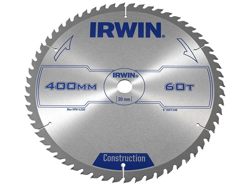 IRWIN General Purpose Table & Mitre Saw Blade 400 X 30Mm X 60T Atb