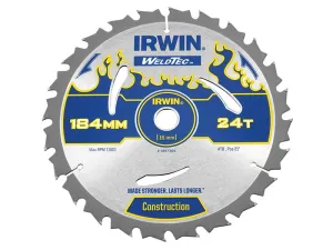 IRWIN Weldtec Circular Saw Blade 184 X 16Mm X 24T Atb