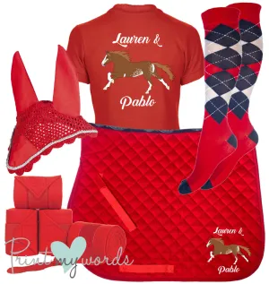 'Ivy' Children's Personalised Matching Equestrian Set - Elegant Design