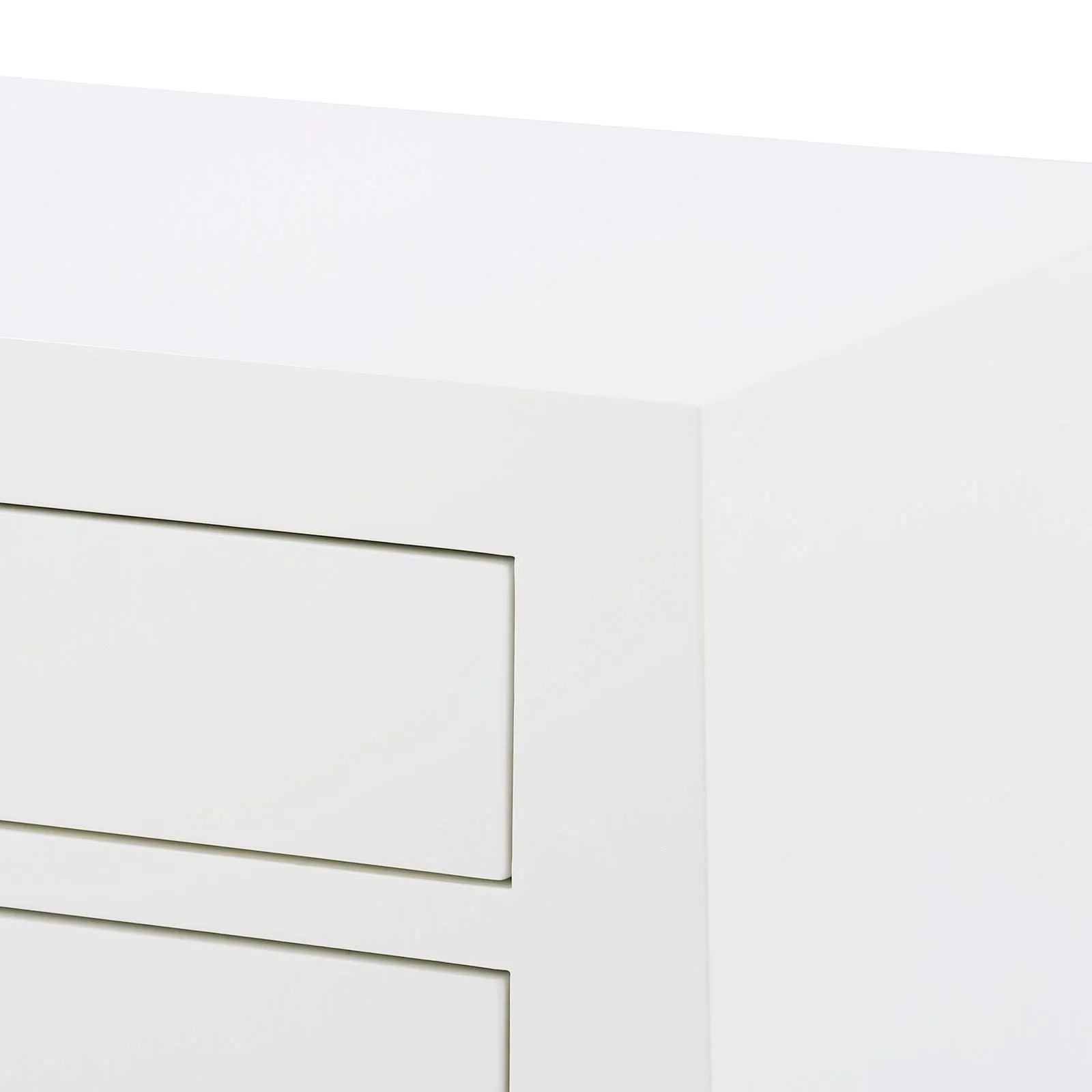Jacqui 3-Drawer Side  Table / Chiffon White