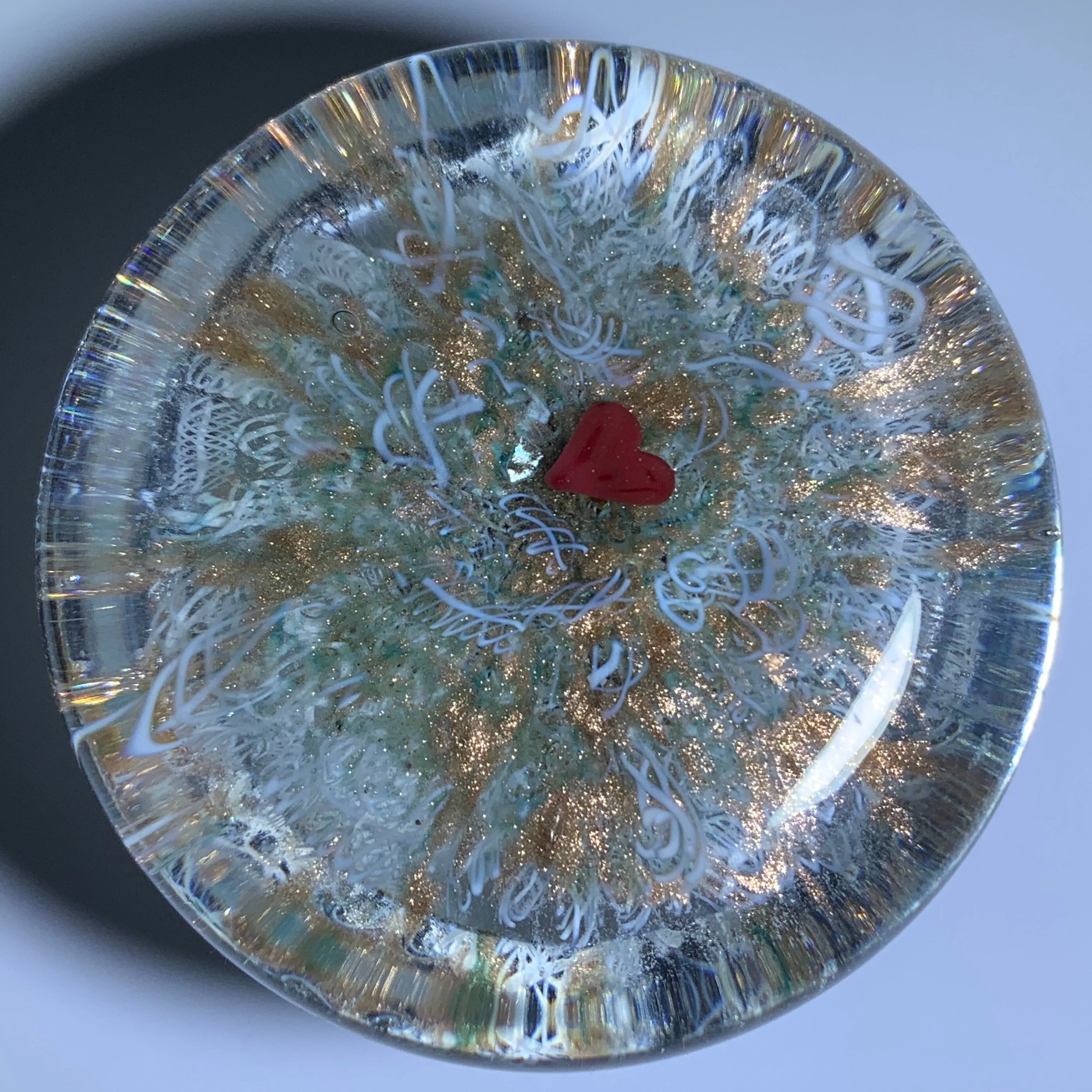 James Hart Flamework Nosegay with Yellow Rose Blossom on white Upset Filligree Ground