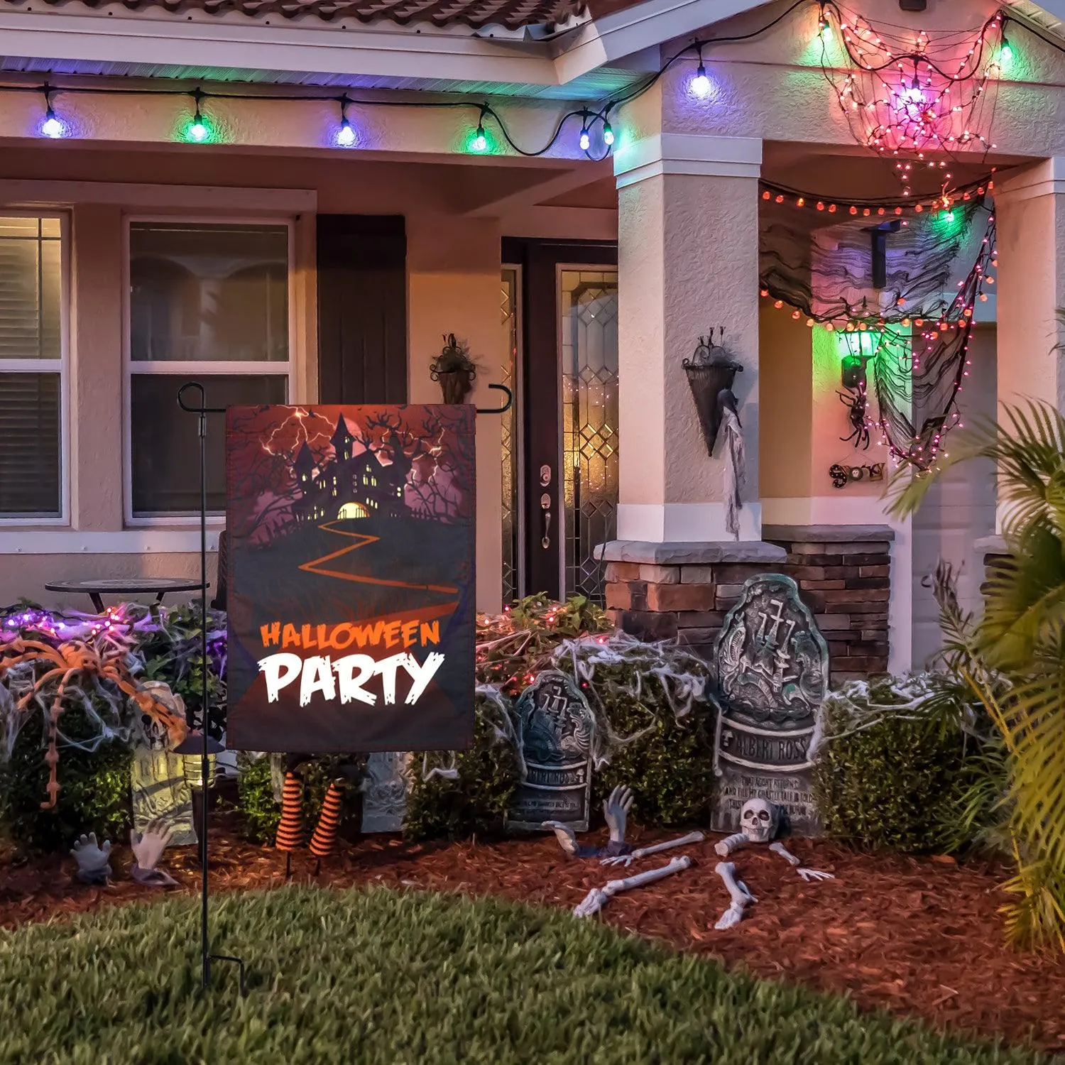 Jetlifee Halloween Party Garden Flag