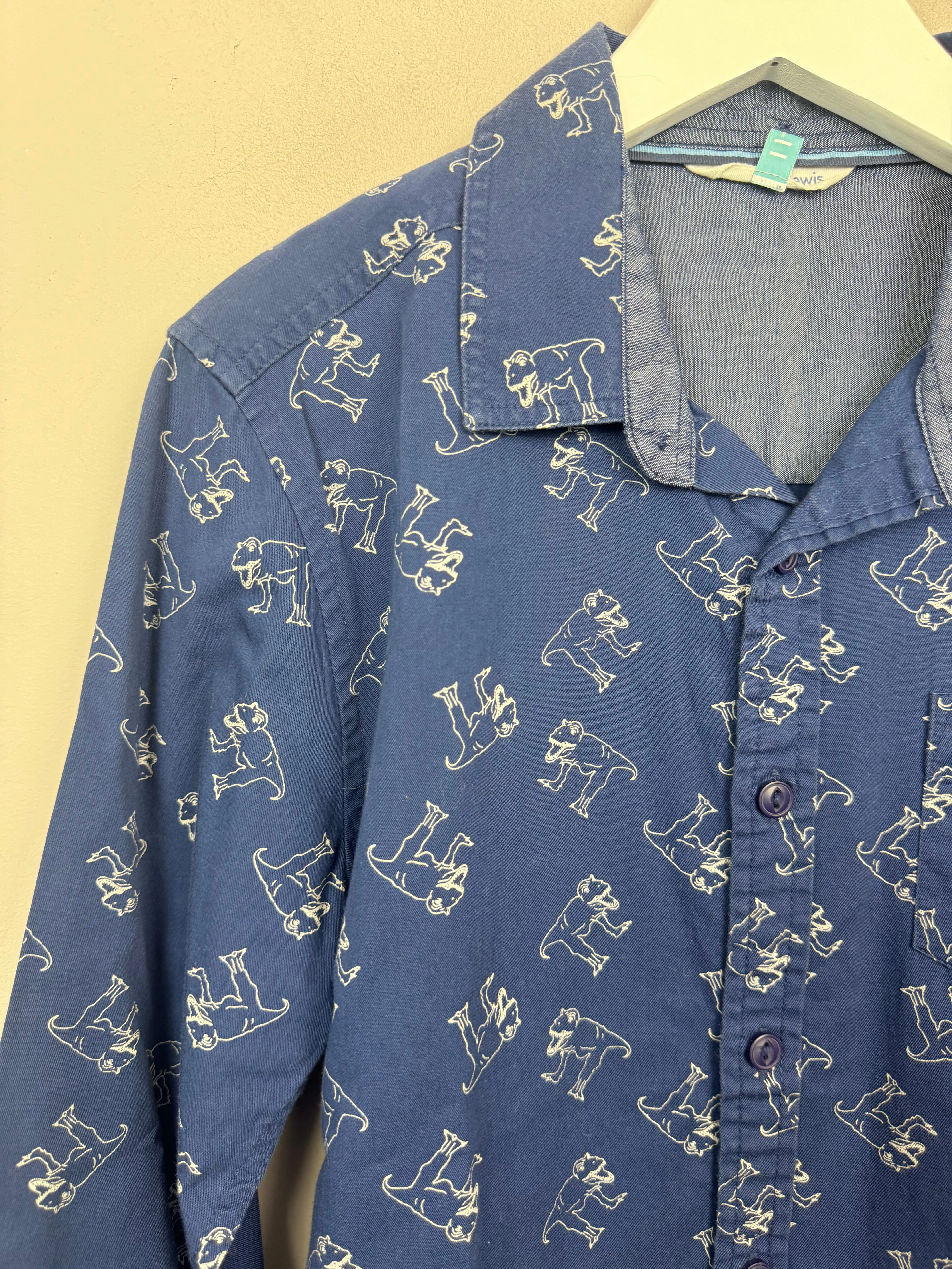 John Lewis T-Rex Print Shirt 11y