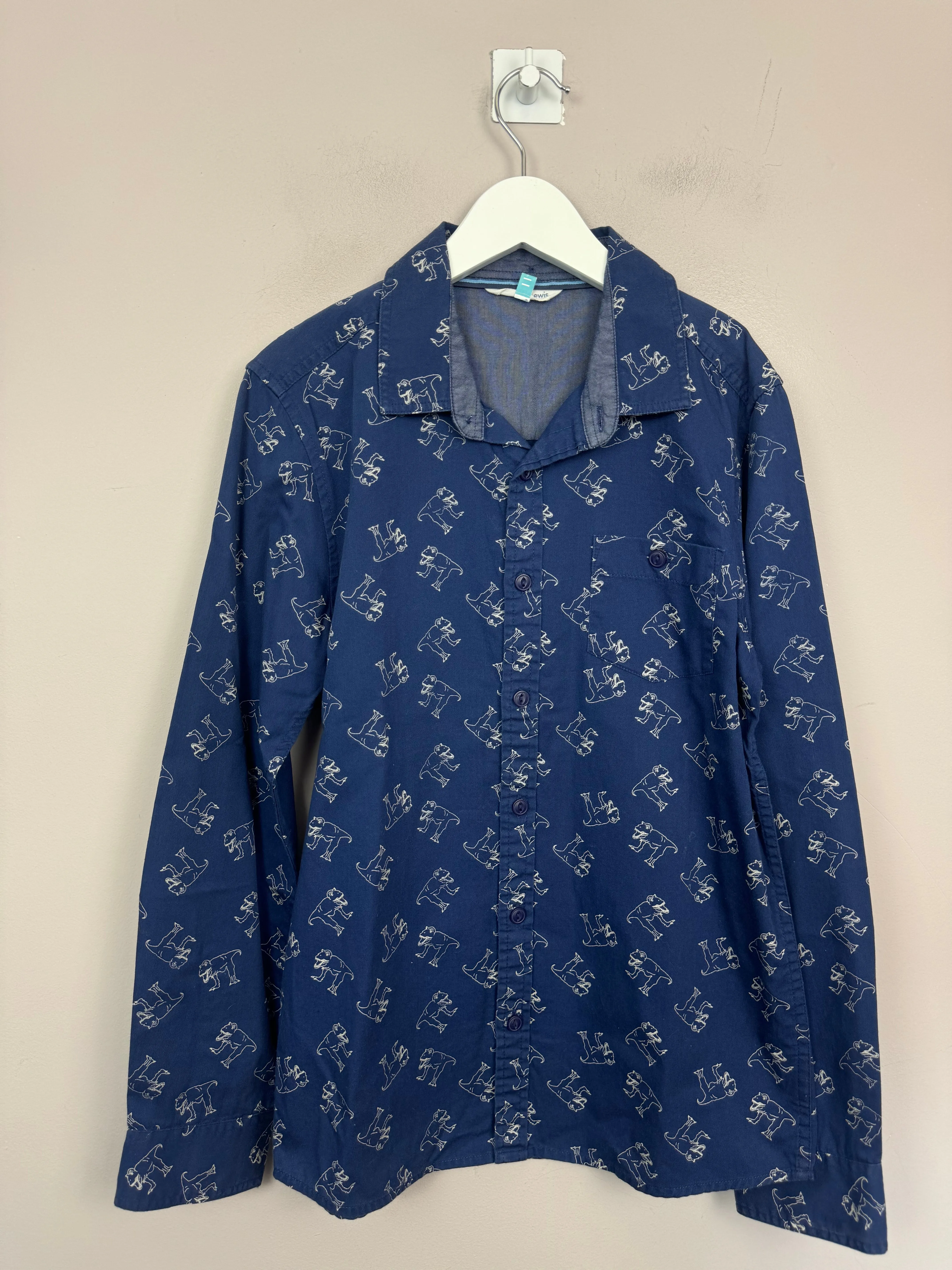 John Lewis T-Rex Print Shirt 11y