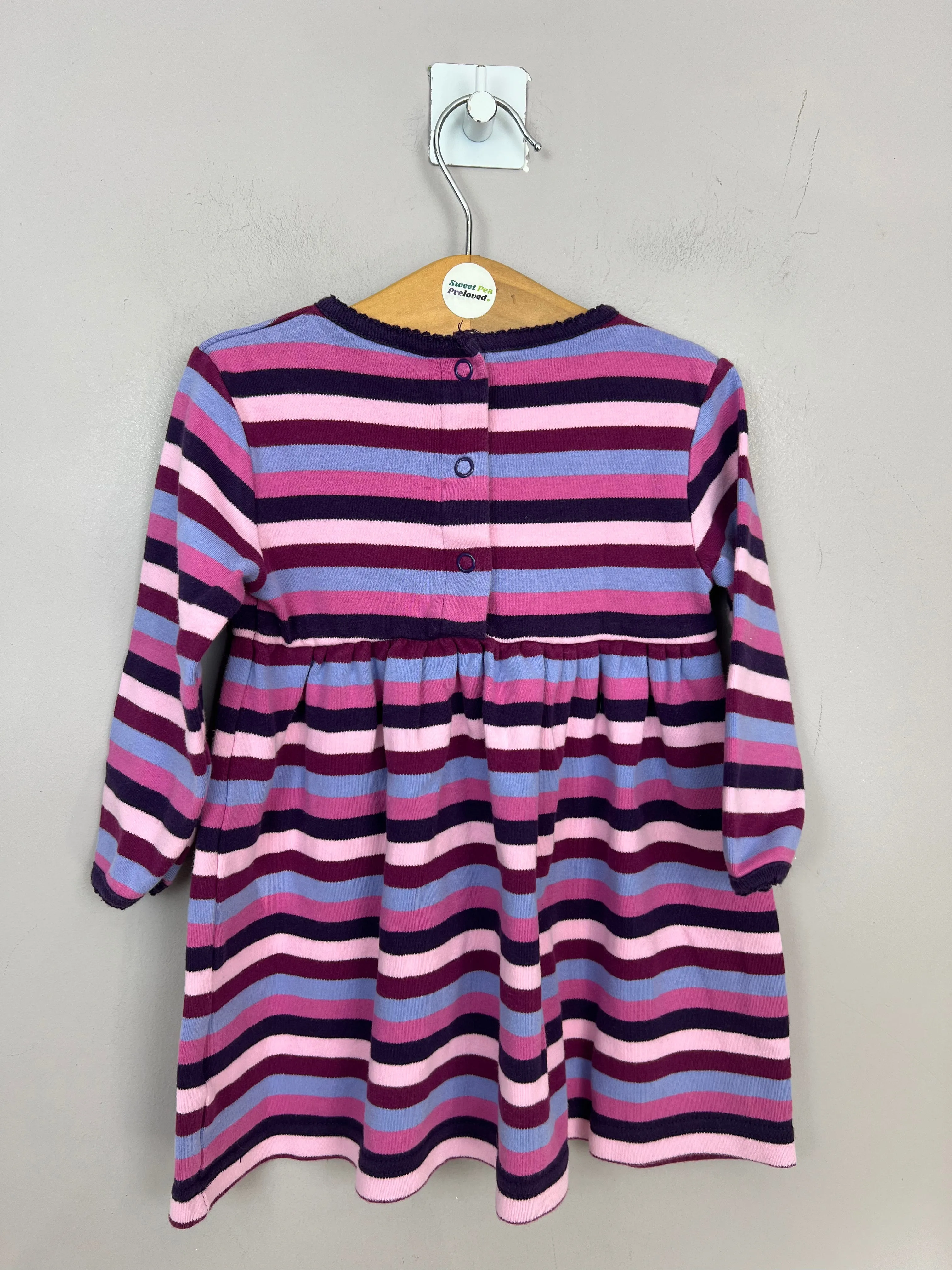 Jojo Maman Bebe stripe jersey dress 12-18m