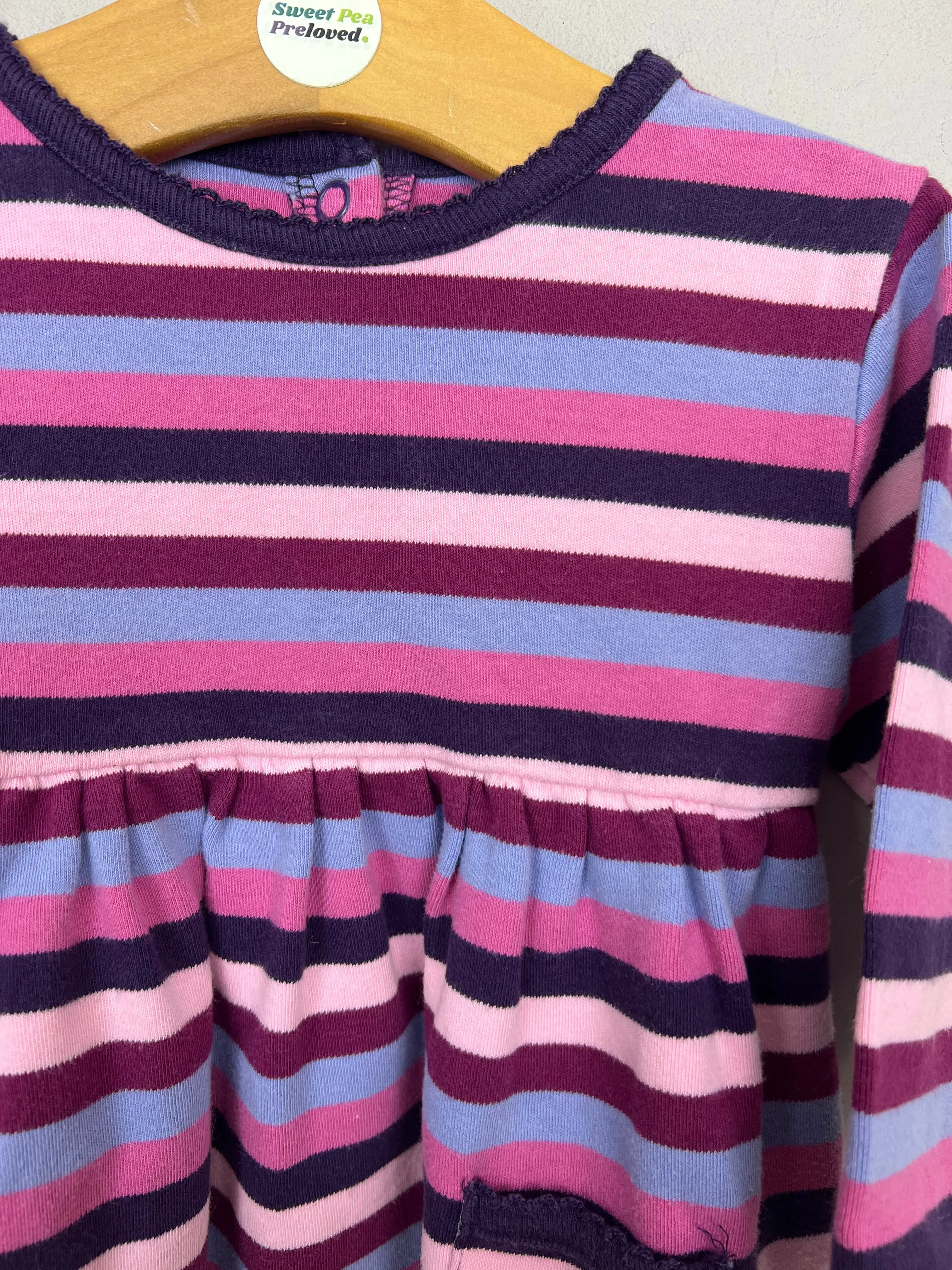 Jojo Maman Bebe stripe jersey dress 12-18m