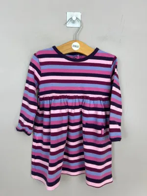 Jojo Maman Bebe stripe jersey dress 12-18m