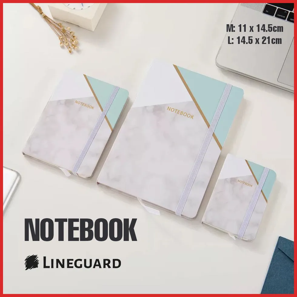 Journal Notebook Hardcover Cardboard Line Diary 96page Stationery Classic Simple
