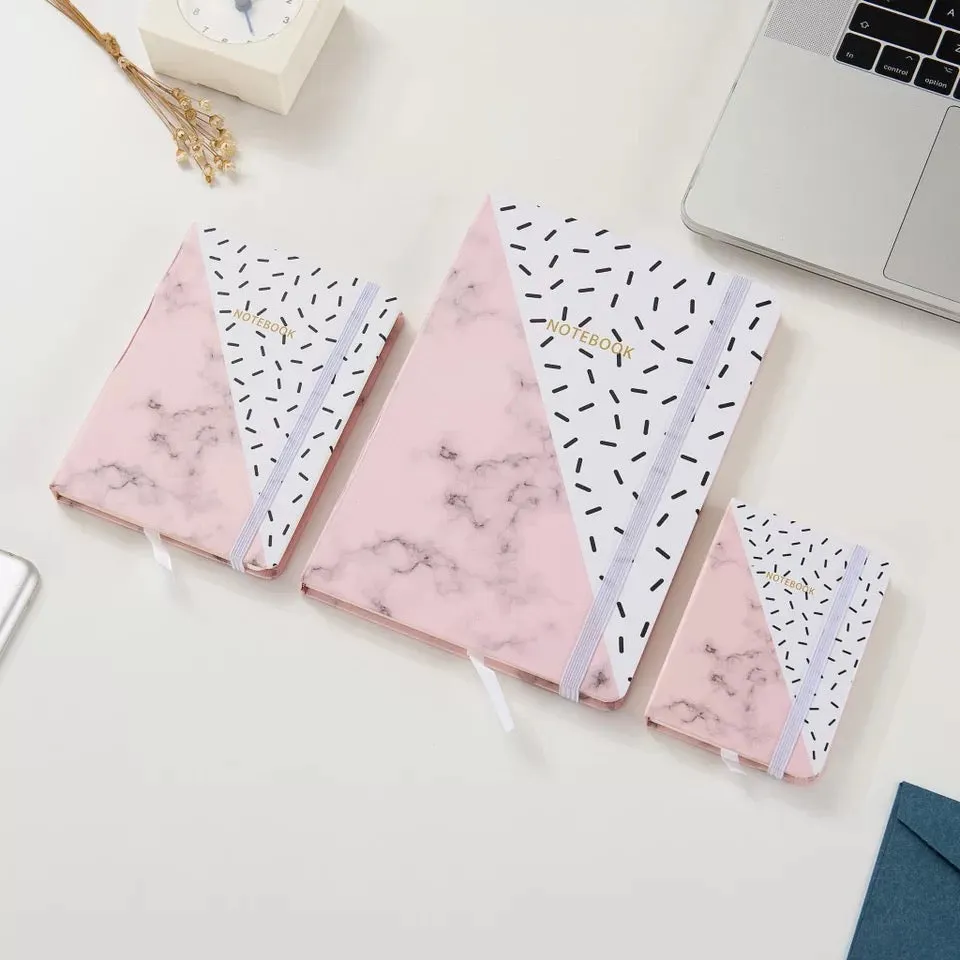 Journal Notebook Hardcover Cardboard Line Diary 96page Stationery Classic Simple