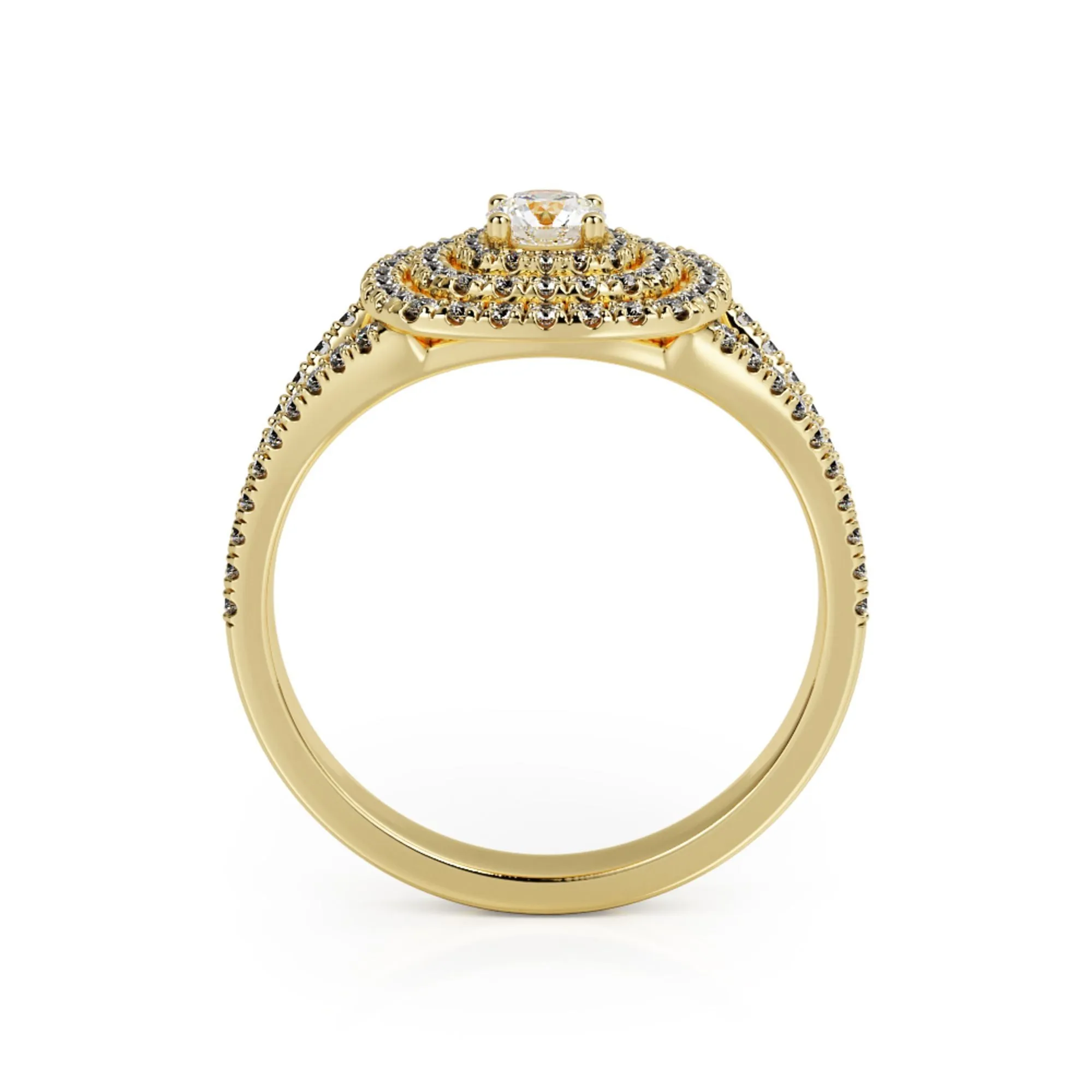 Jua Accent Diamonds Natural Round  Diamond Engagement Ring