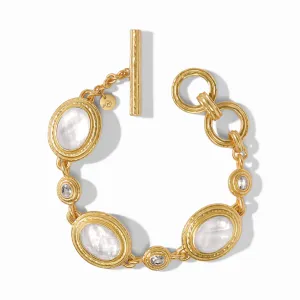 Julie Vos Tudor Stone Bracelet Gold Iridescent Crystal