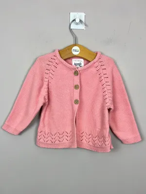 Kite Pink Pointelle Cardigan 6-9m