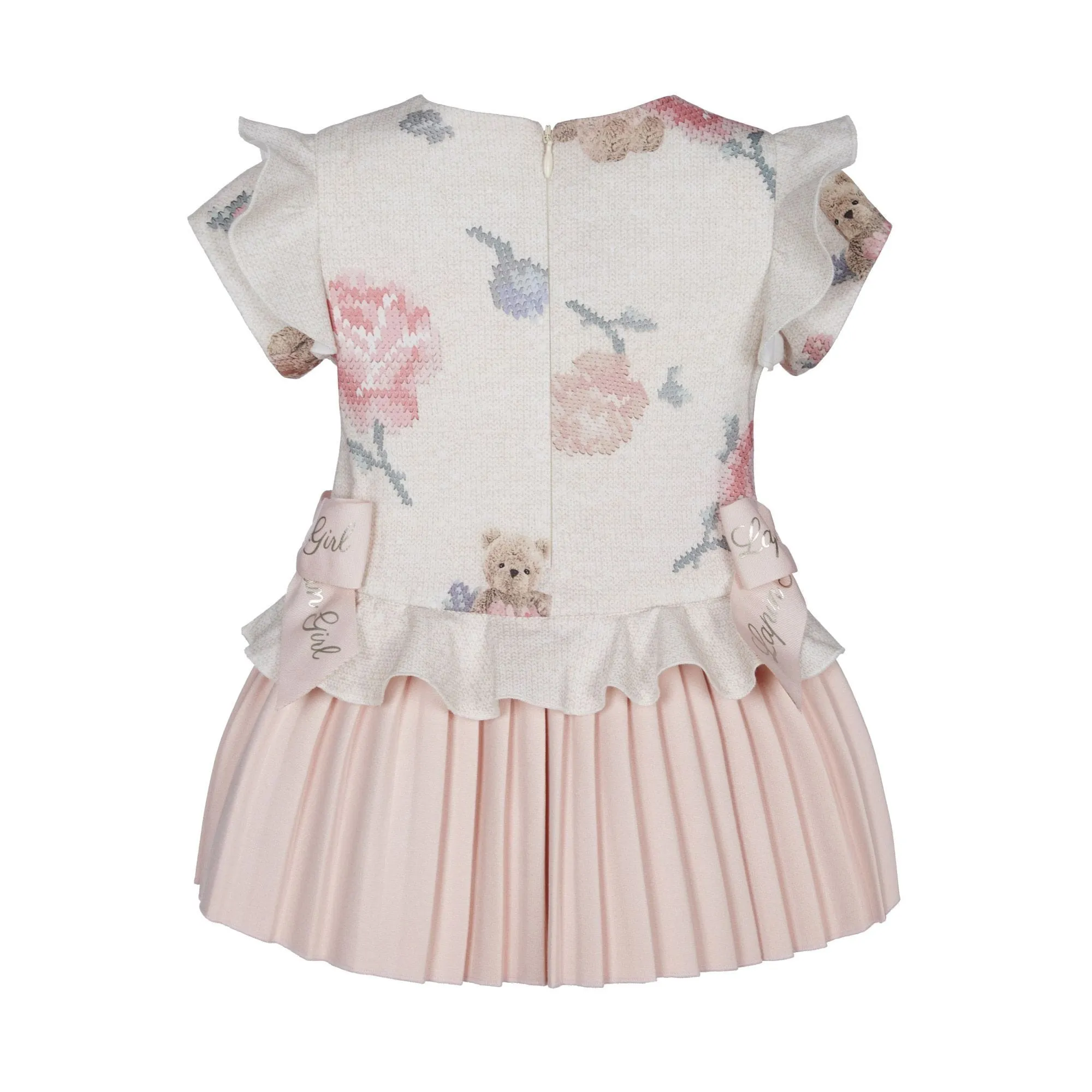 LAPIN HOUSE - Teddy Rose Pleated Dress - Blush