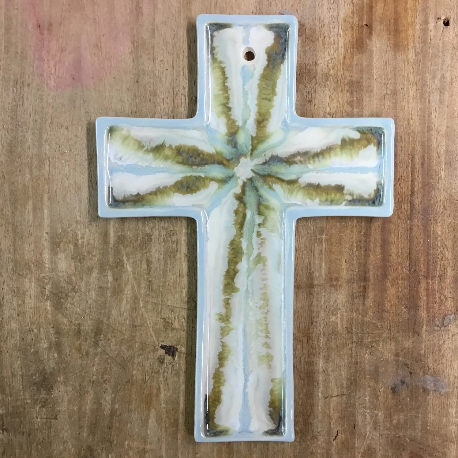 Large Simple Cross Teal