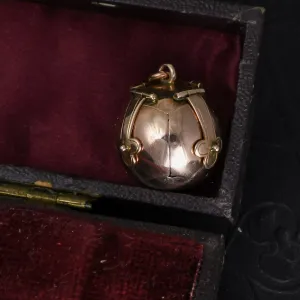 Large Victorian Gold Masonic Orb Pendant