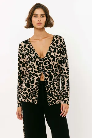 Leopard Knitted Cardigan