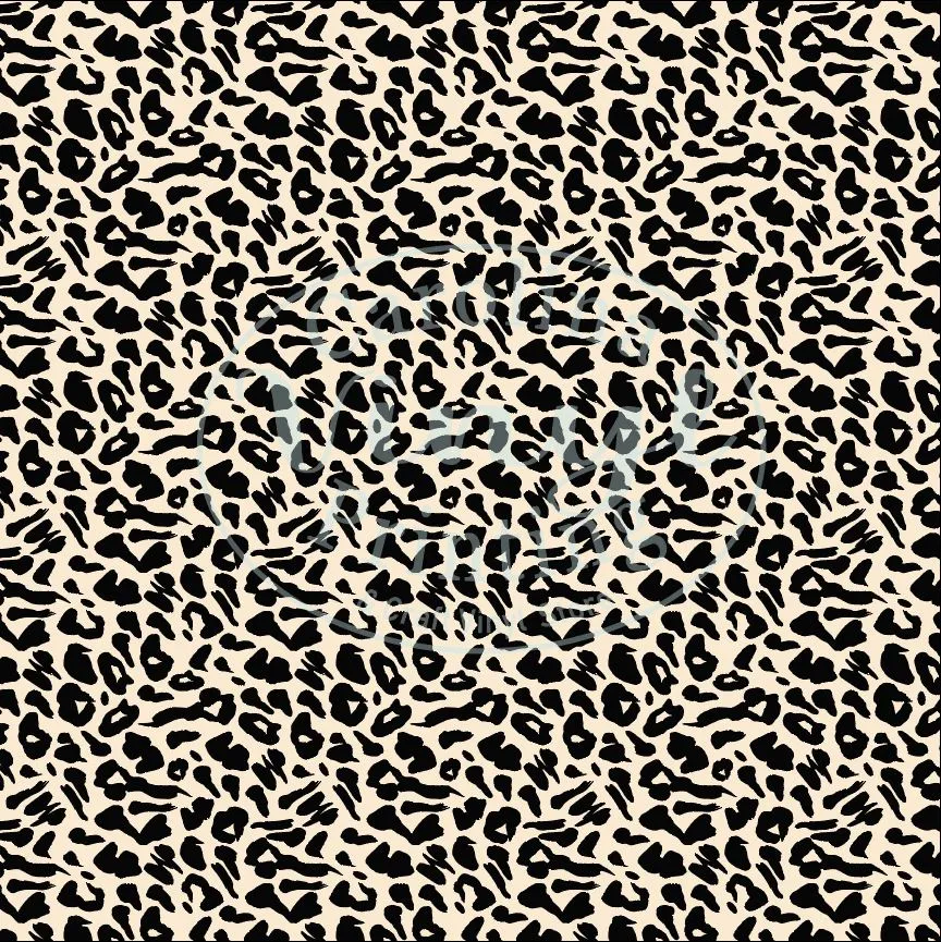 Leopard/Cheetah Cream & Black Printed Vinyl