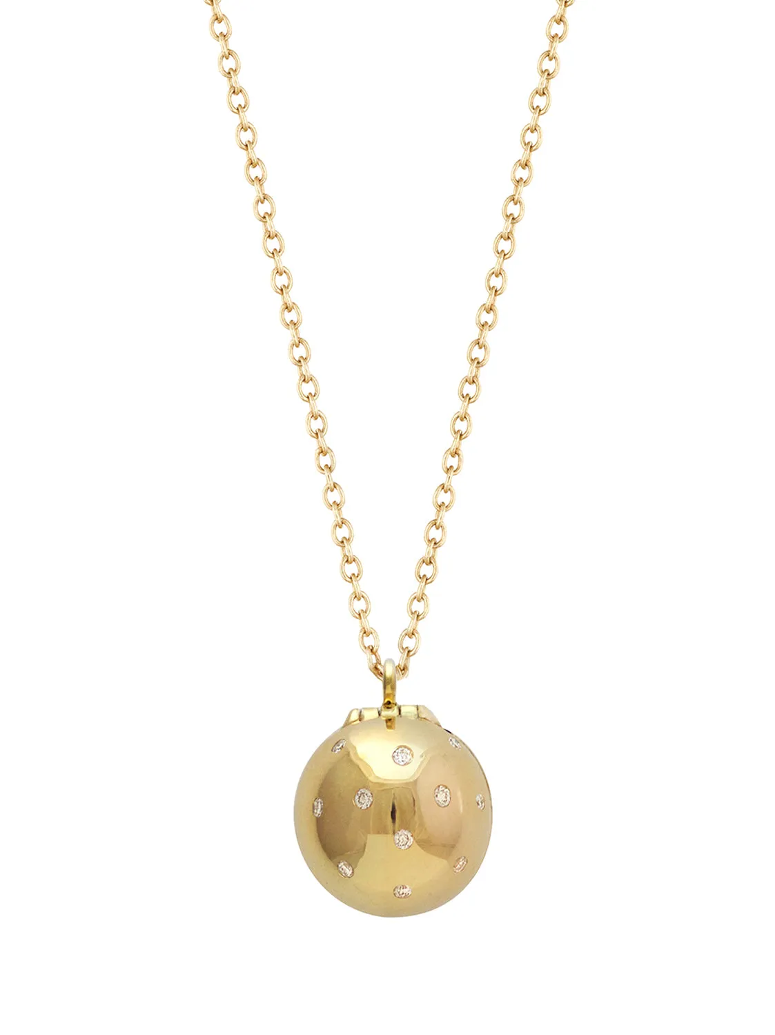 Letter Diamond Sphere with Cherry Red Enamel