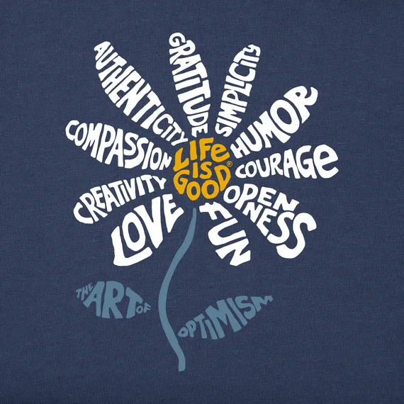 Life is Good Women's Superpowers Daisy Long Sleeve Crusher Vee
