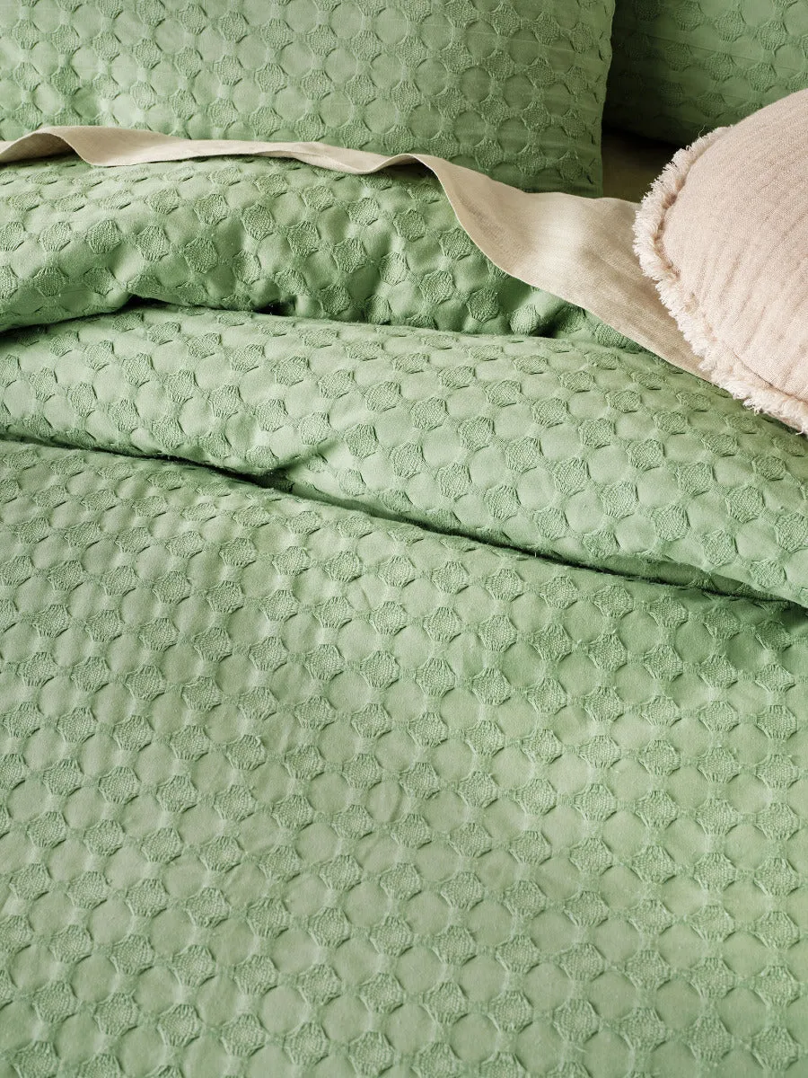 LINEN HOUSE VISTA LEAF QUILT COVER SET