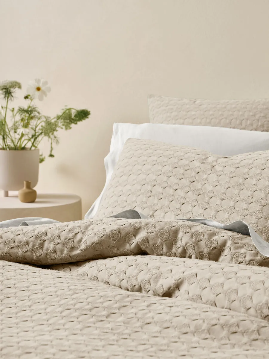 LINEN HOUSE VISTA PEBBLE QUILT COVER SET