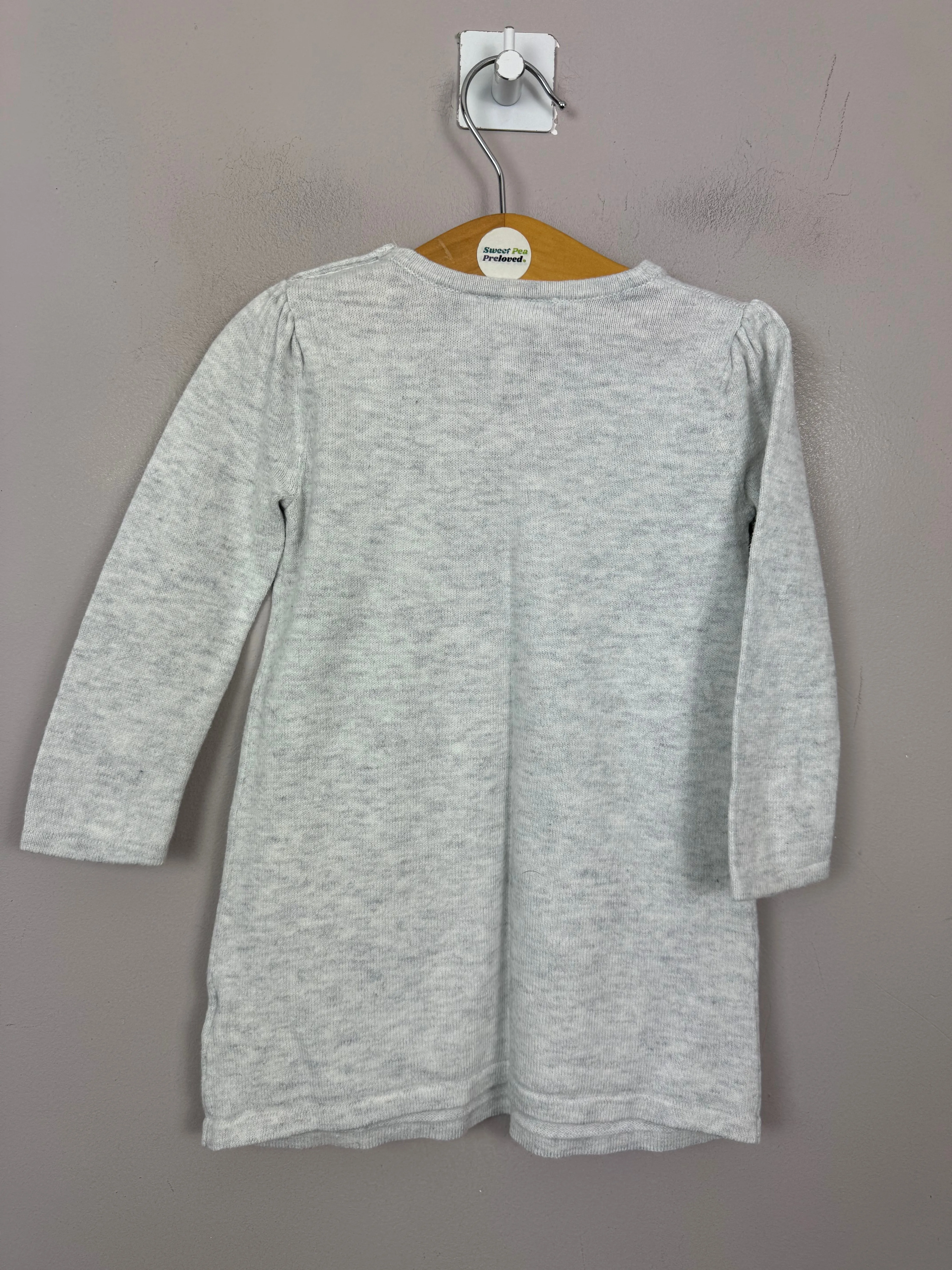 Little White Company Bow Knit  Dress 6-9m