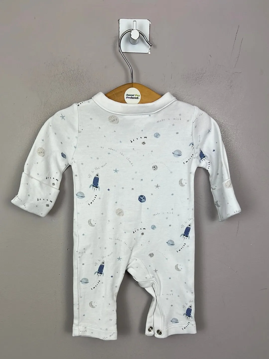 Little White Company Planets Footless Sleepsuit - Newborn