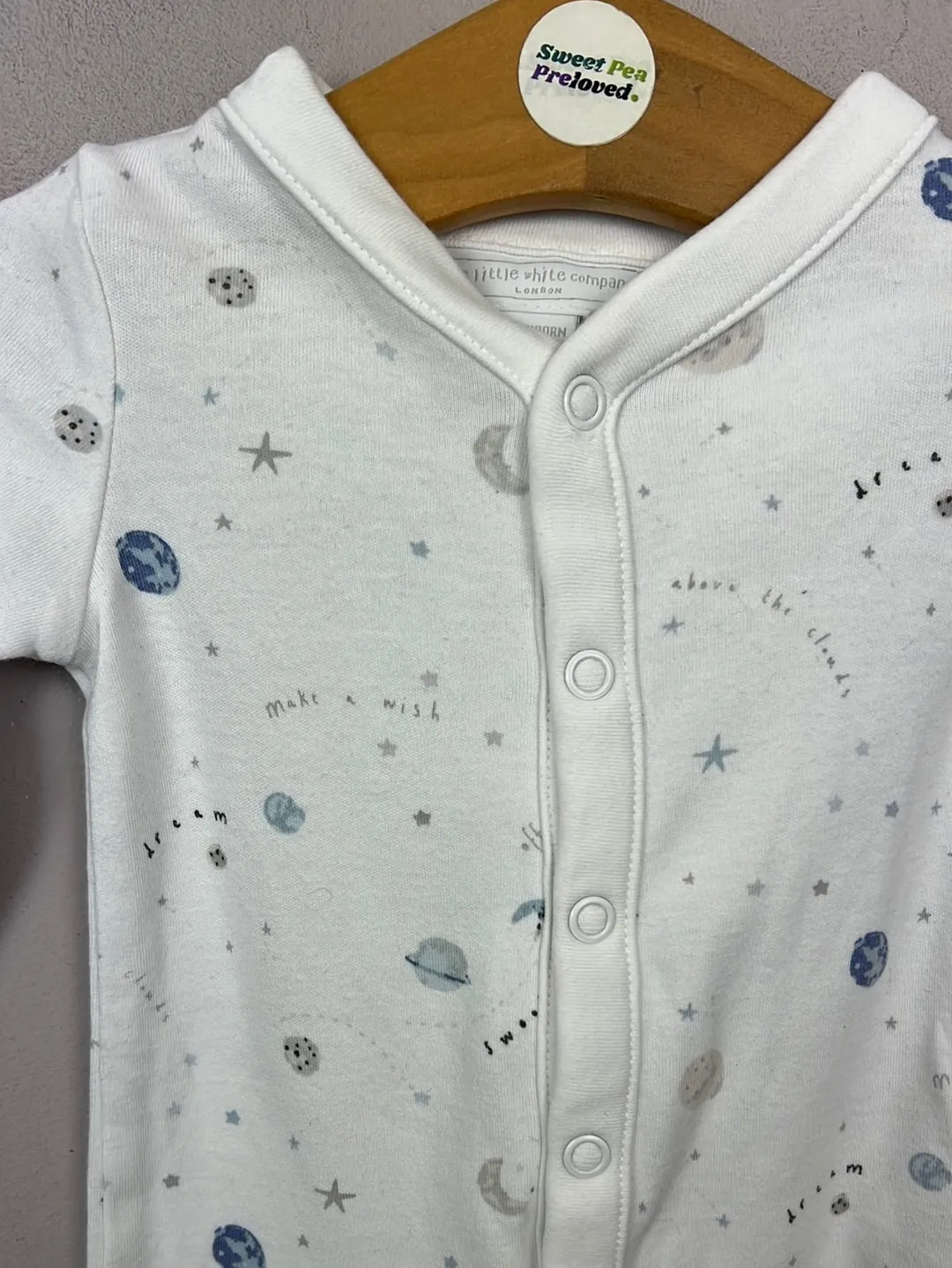 Little White Company Planets Footless Sleepsuit - Newborn