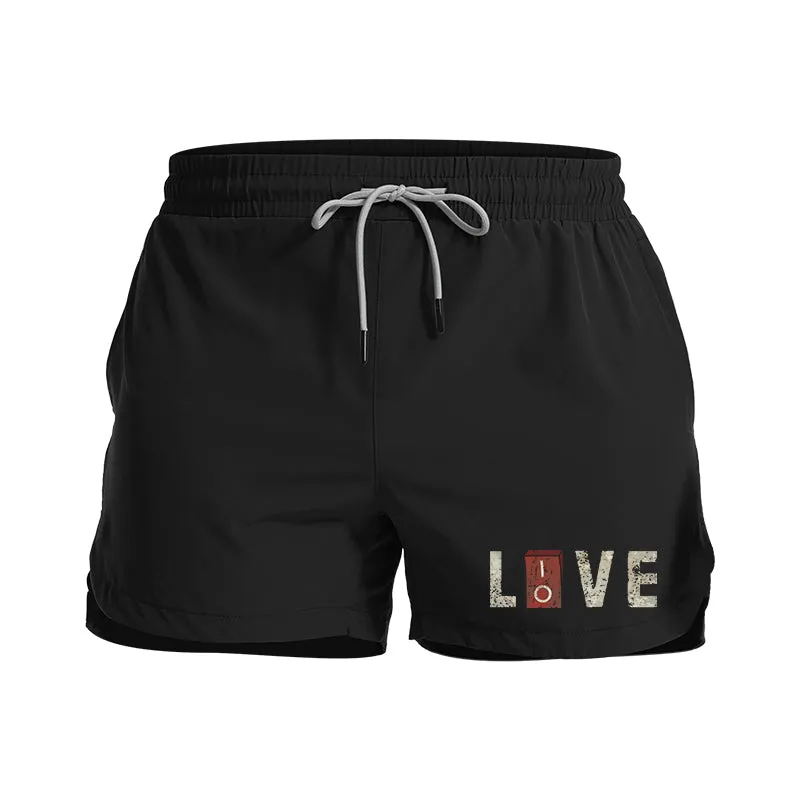 Live And Love Graphic Shorts
