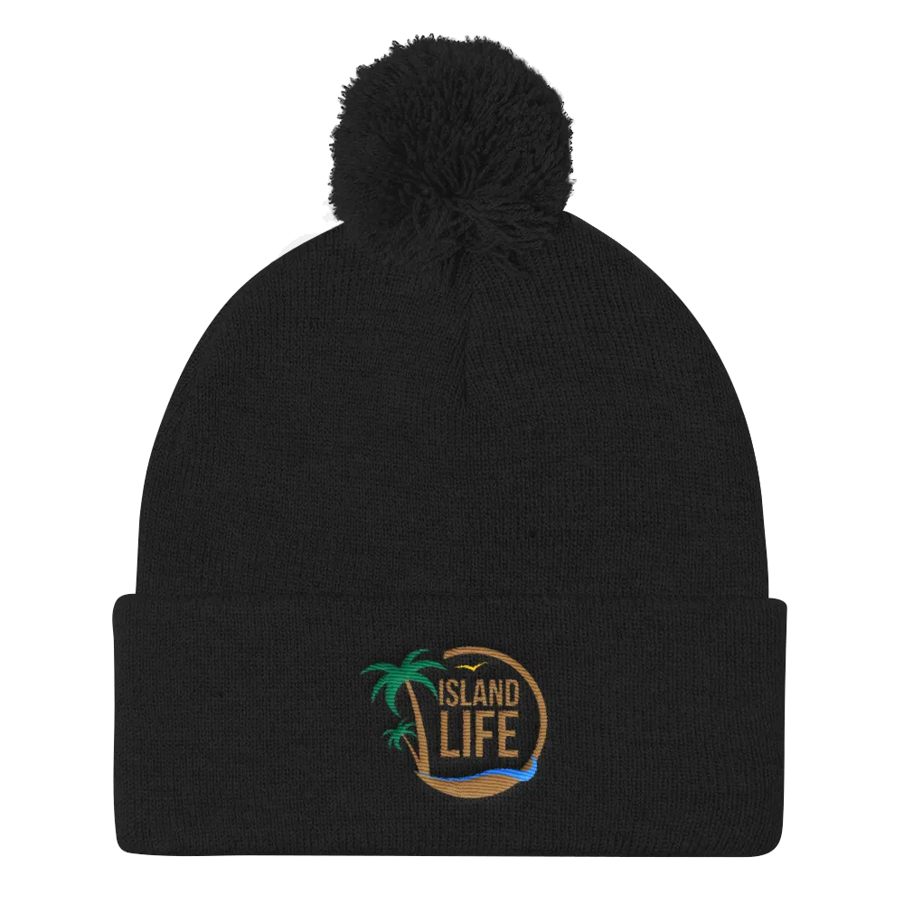 Logo Pom Pom Knit Cap