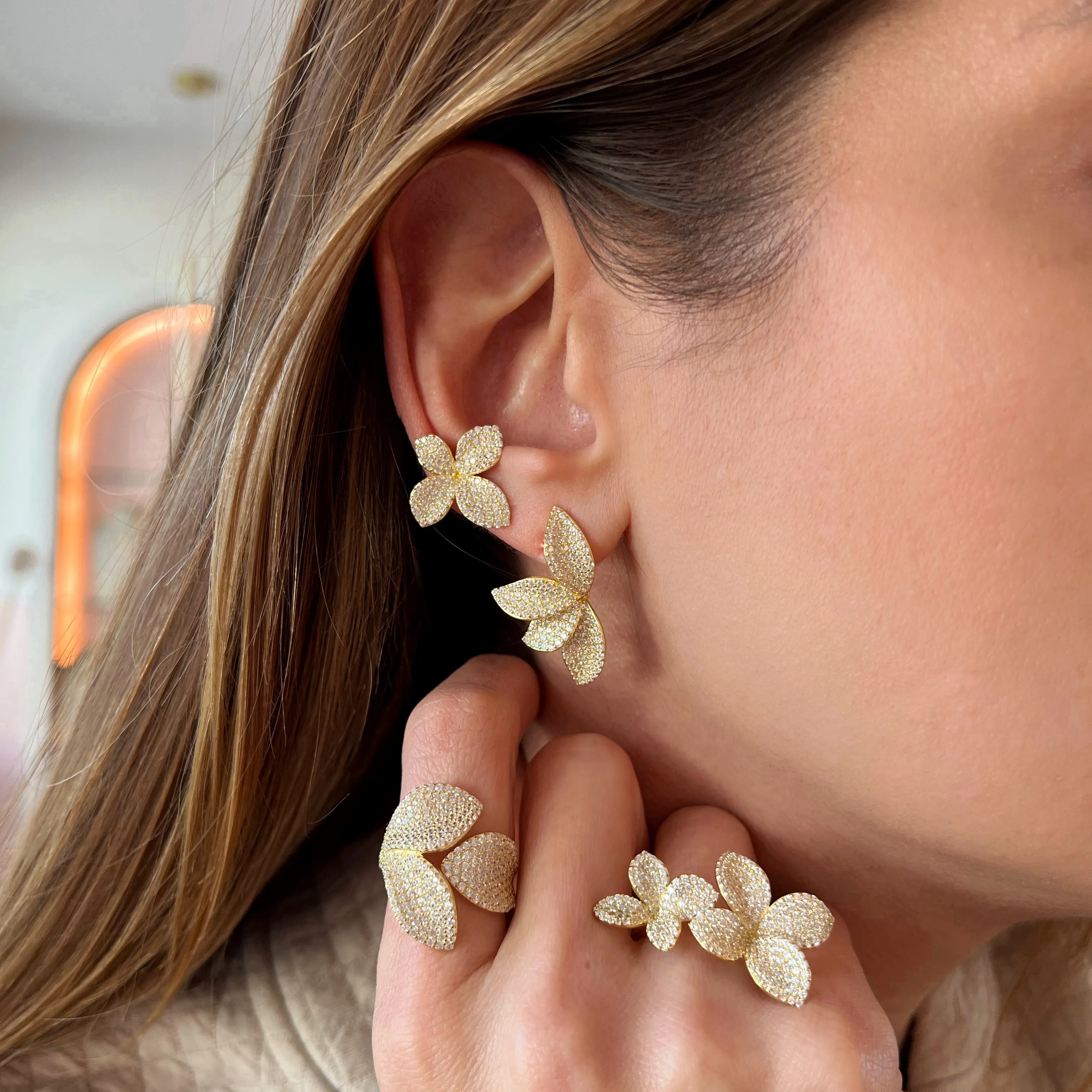 Lotus Flower Earrings