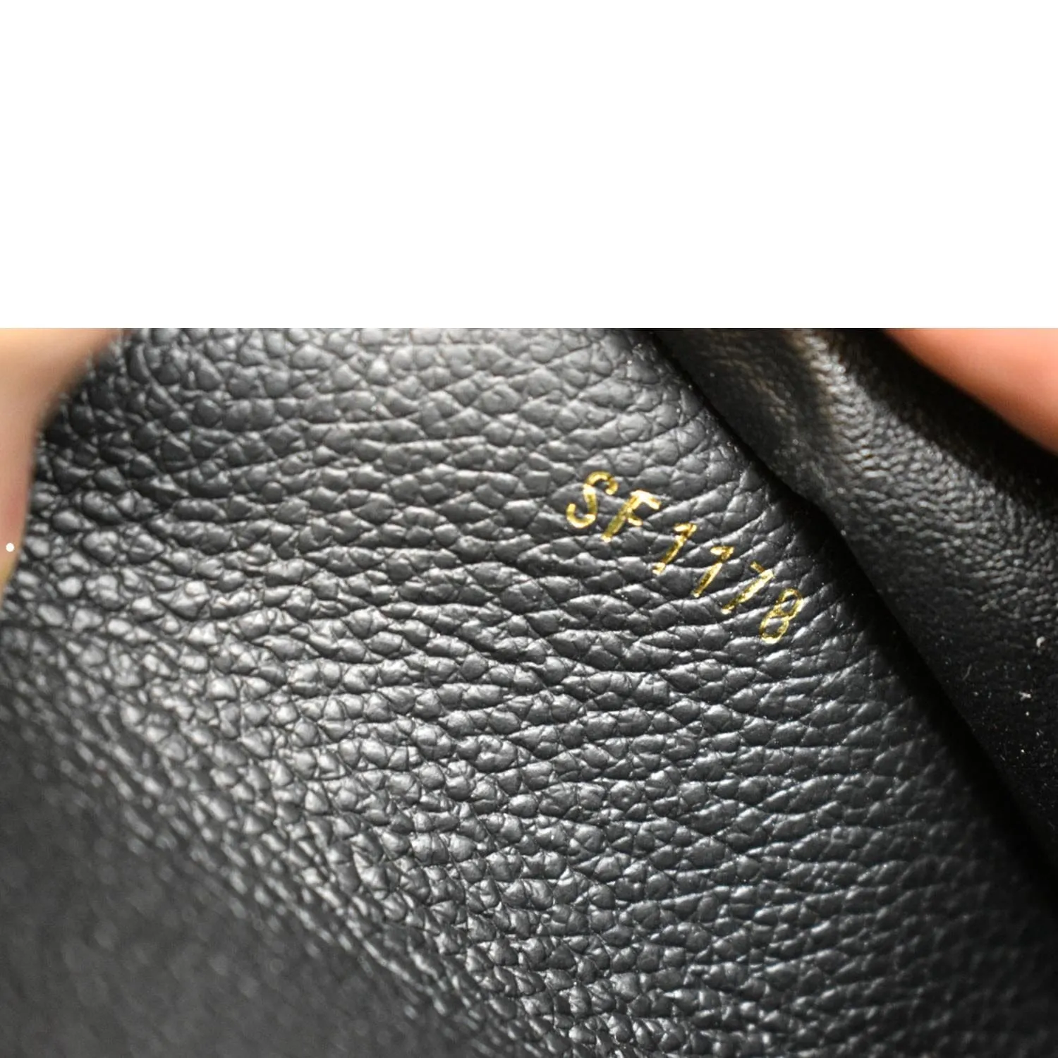 LOUIS VUITTON Adele Monogram Empreinte Leather Wallet Black