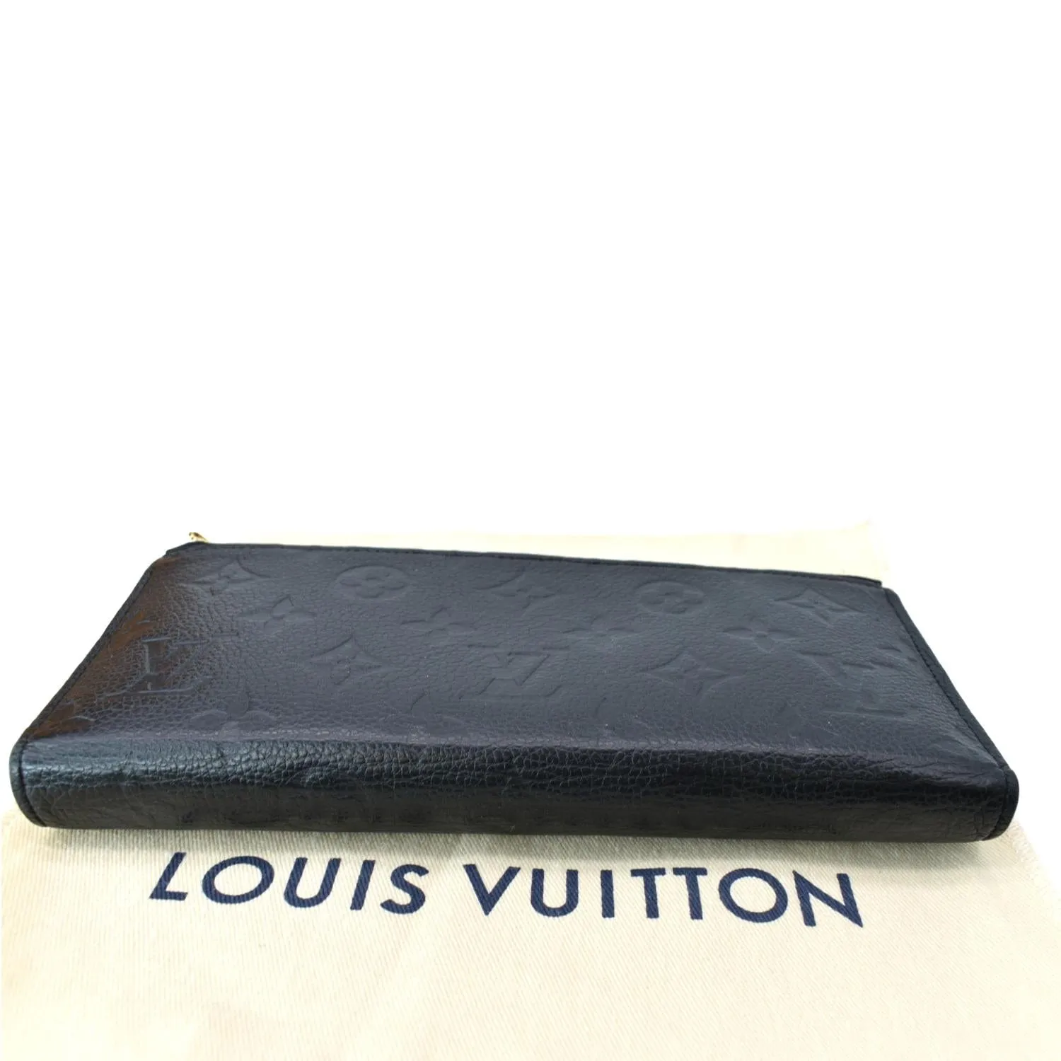 LOUIS VUITTON Adele Monogram Empreinte Leather Wallet Black