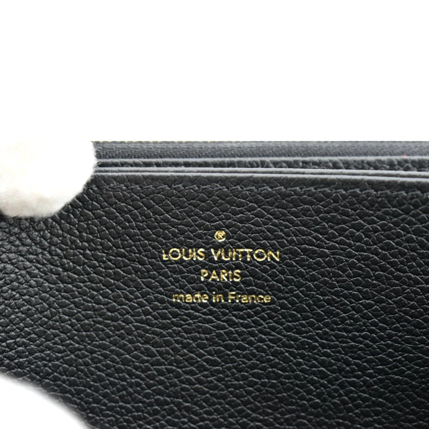 LOUIS VUITTON Bicolor Monogram Empreinte Leather Zippy Wallet Black
