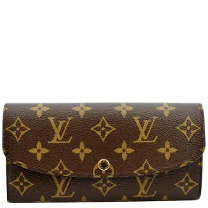 LOUIS VUITTON Emilie Monogram Canvas Wallet Fuchsia
