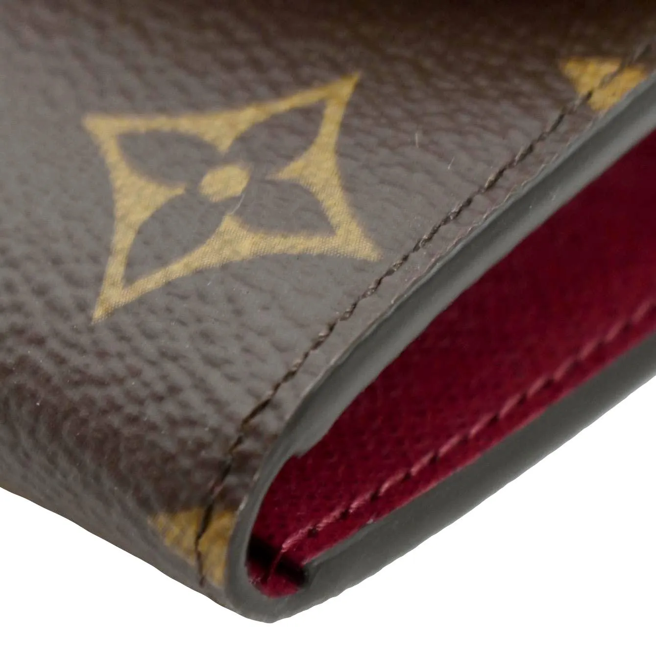 LOUIS VUITTON Emilie Monogram Canvas Wallet Fuchsia