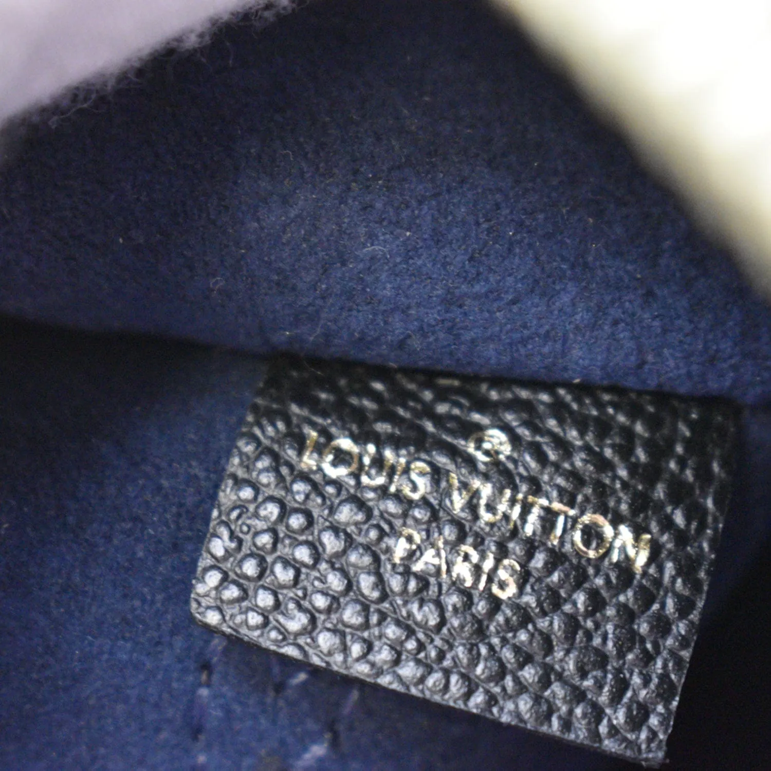 LOUIS VUITTON Empreinte Monogram Neverfull MM Pochette Wristlet Pouch Black