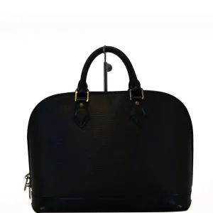 LOUIS VUITTON Epi Leather Alma PM Black Satchel Handbag