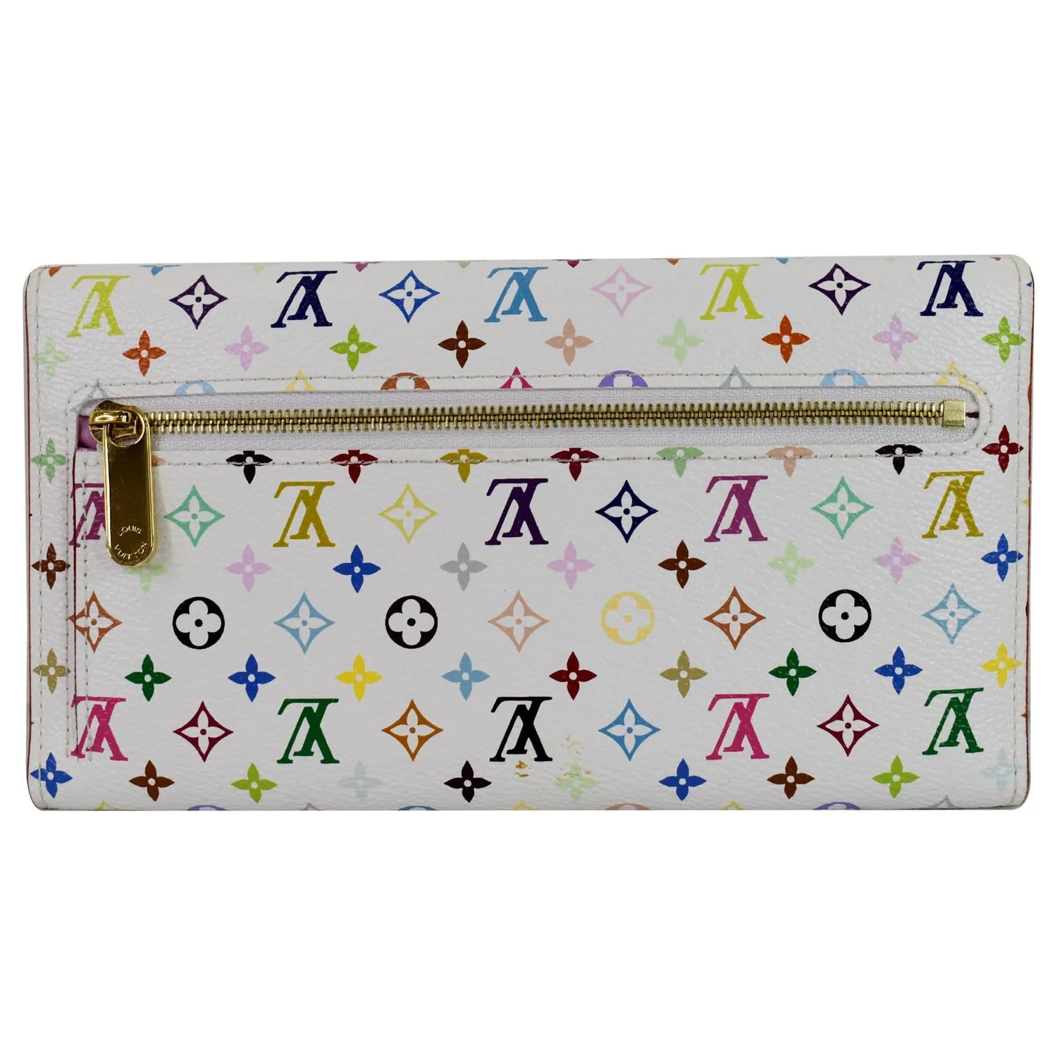 LOUIS VUITTON Eugenie Multicolor Monogram Wallet White