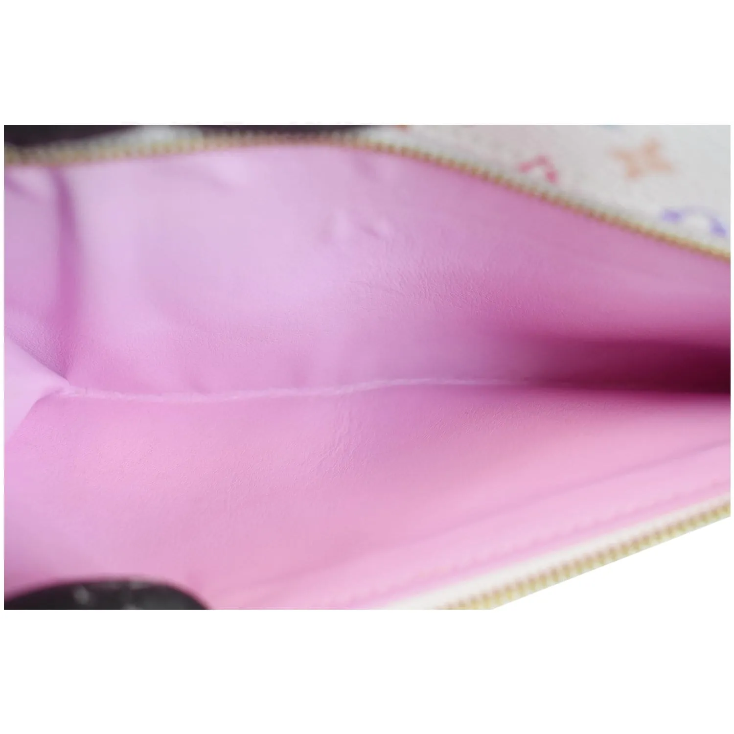 LOUIS VUITTON Eugenie Multicolor Monogram Wallet White