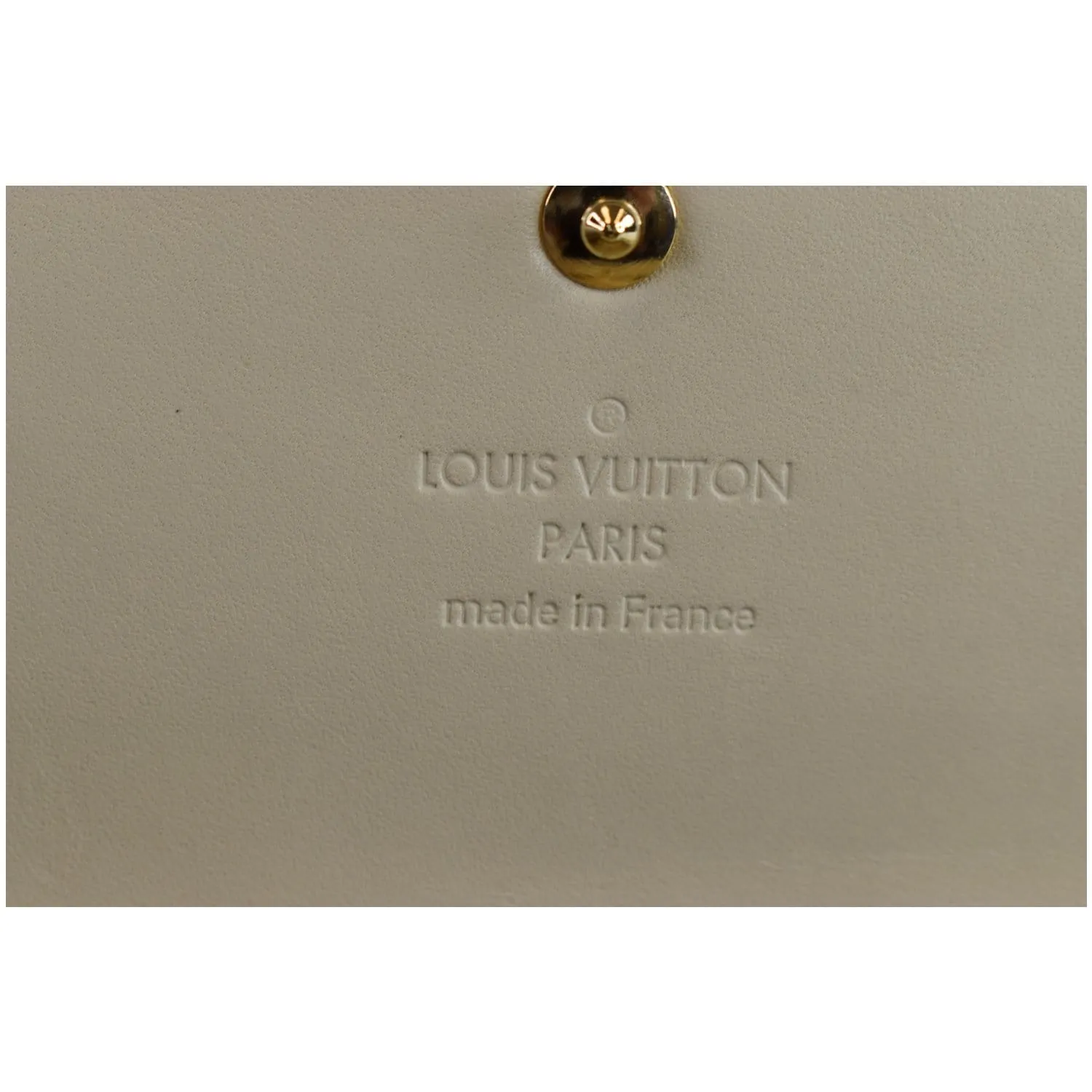 LOUIS VUITTON Monogram Vernis Sarah Wallet Cream