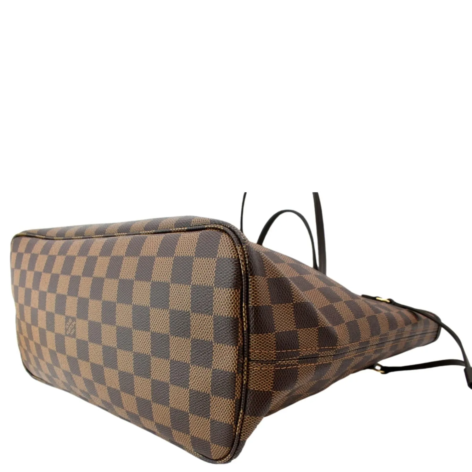 LOUIS VUITTON Neverfull MM Damier Ebene Tote Bag Brown
