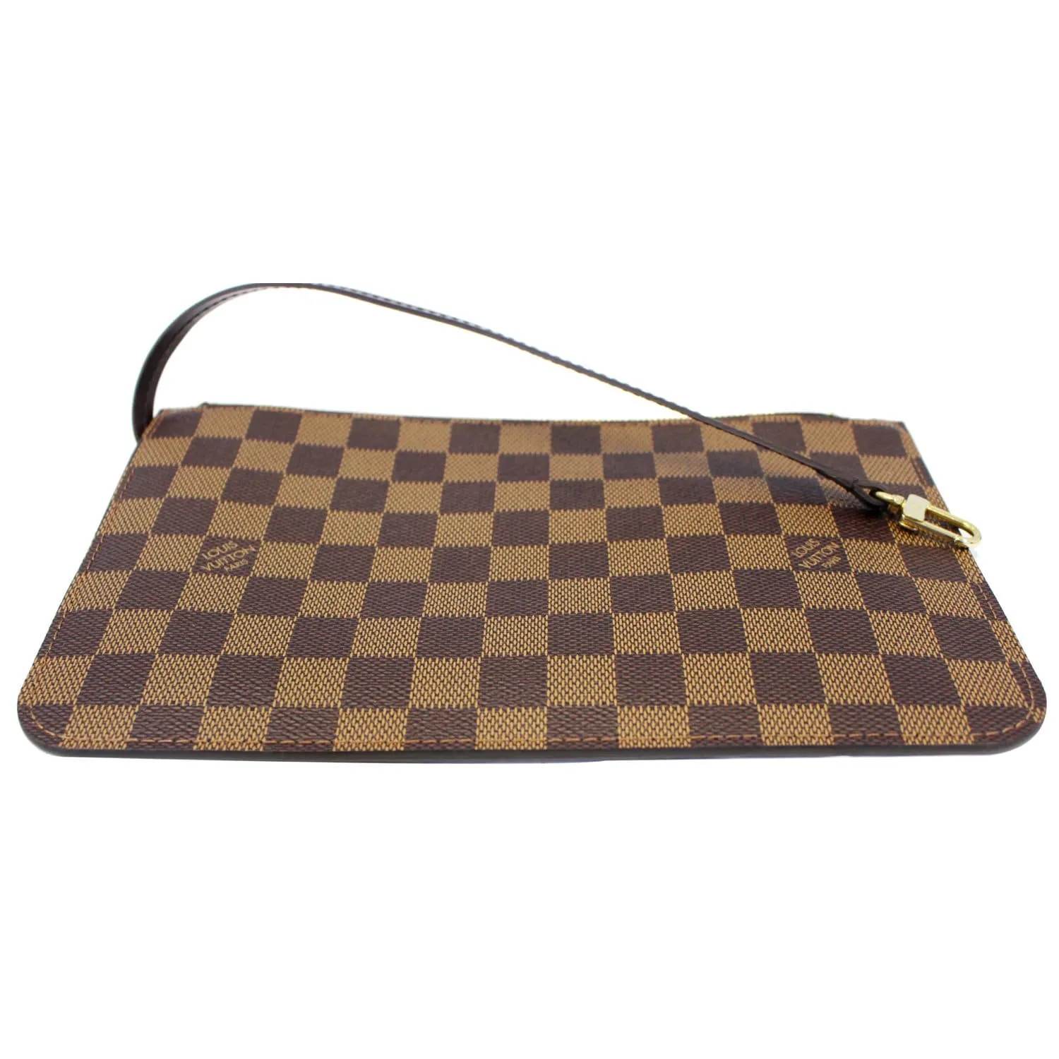 LOUIS VUITTON Pochette Wristlet Pouch Damier Ebene Neverfull MM