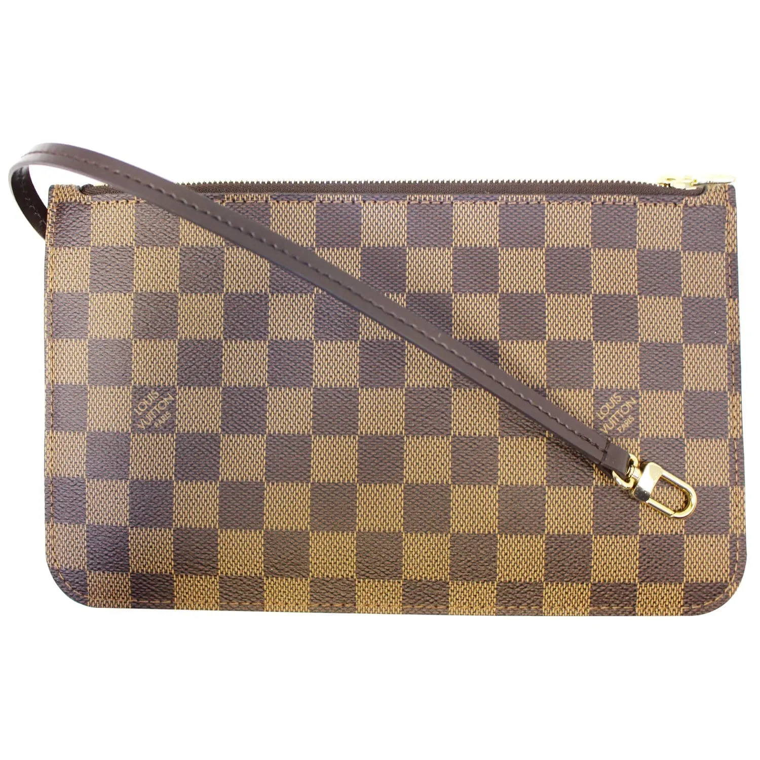 LOUIS VUITTON Pochette Wristlet Pouch Damier Ebene Neverfull MM